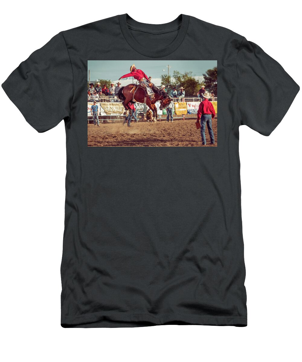 Rodeo T-Shirt featuring the photograph Rank Ride by Todd Klassy
