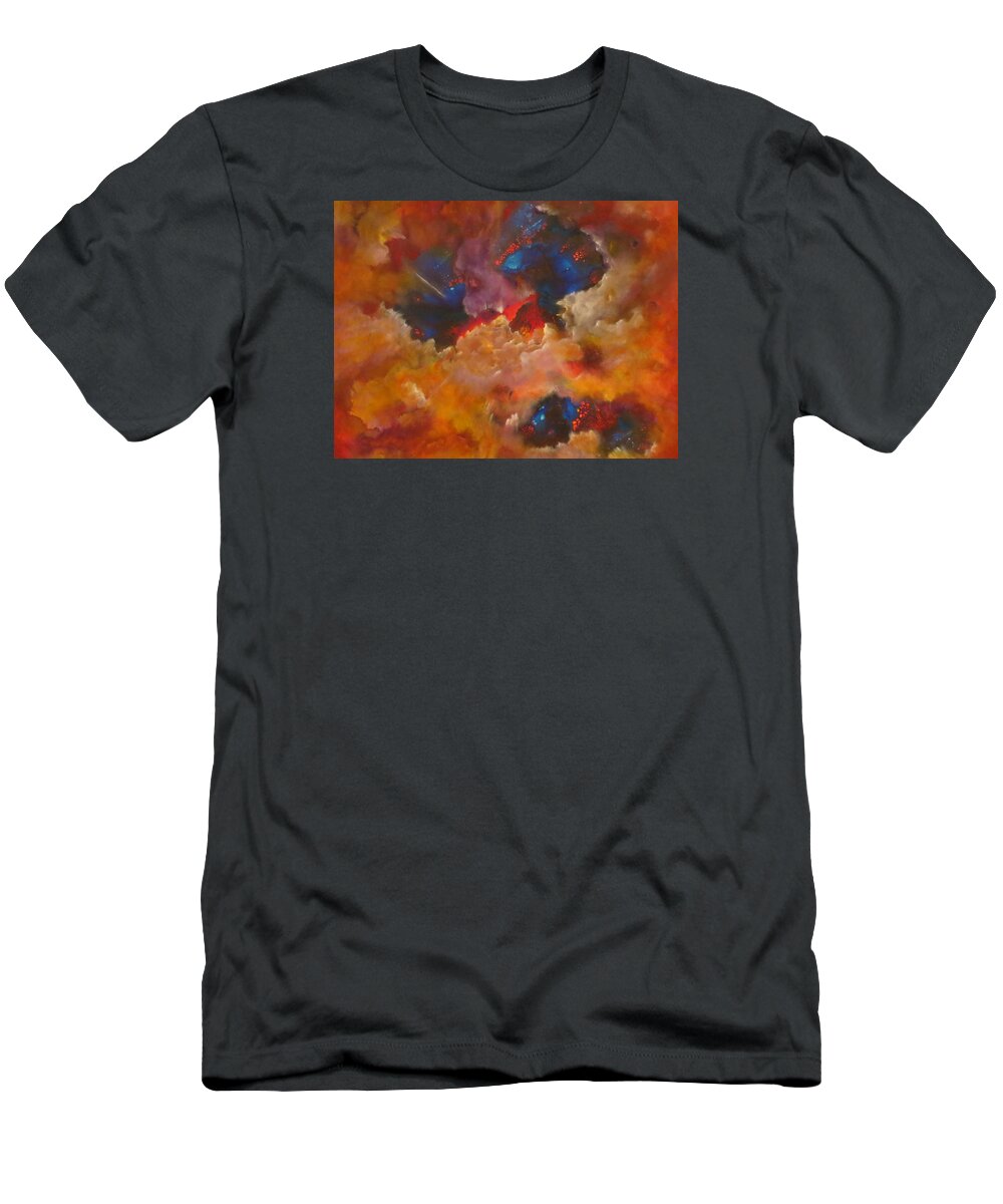 Abstract T-Shirt featuring the painting Rapture by Soraya Silvestri