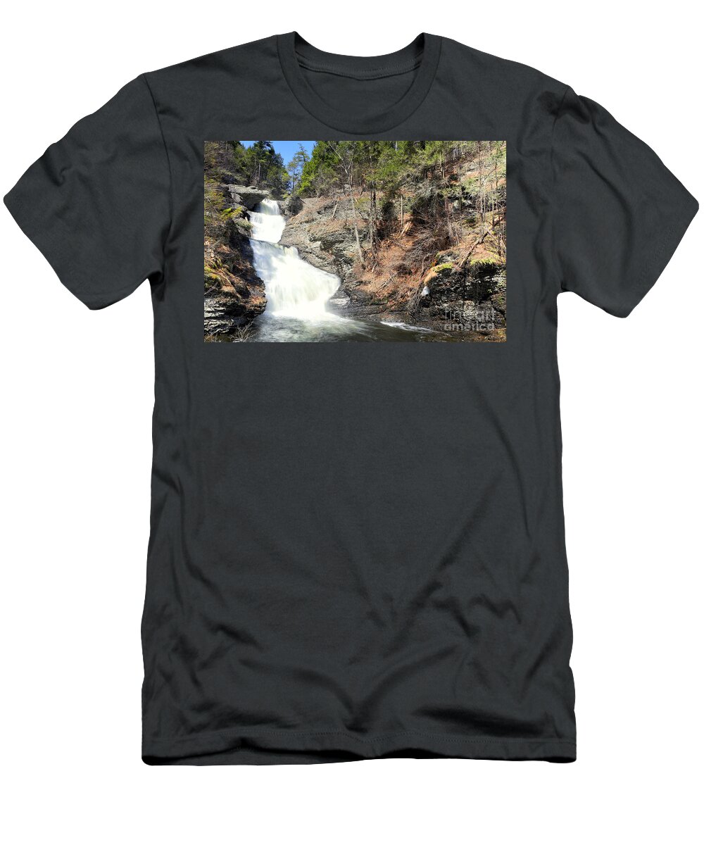 Water T-Shirt featuring the photograph Raymondskill Falls by Paul Fell