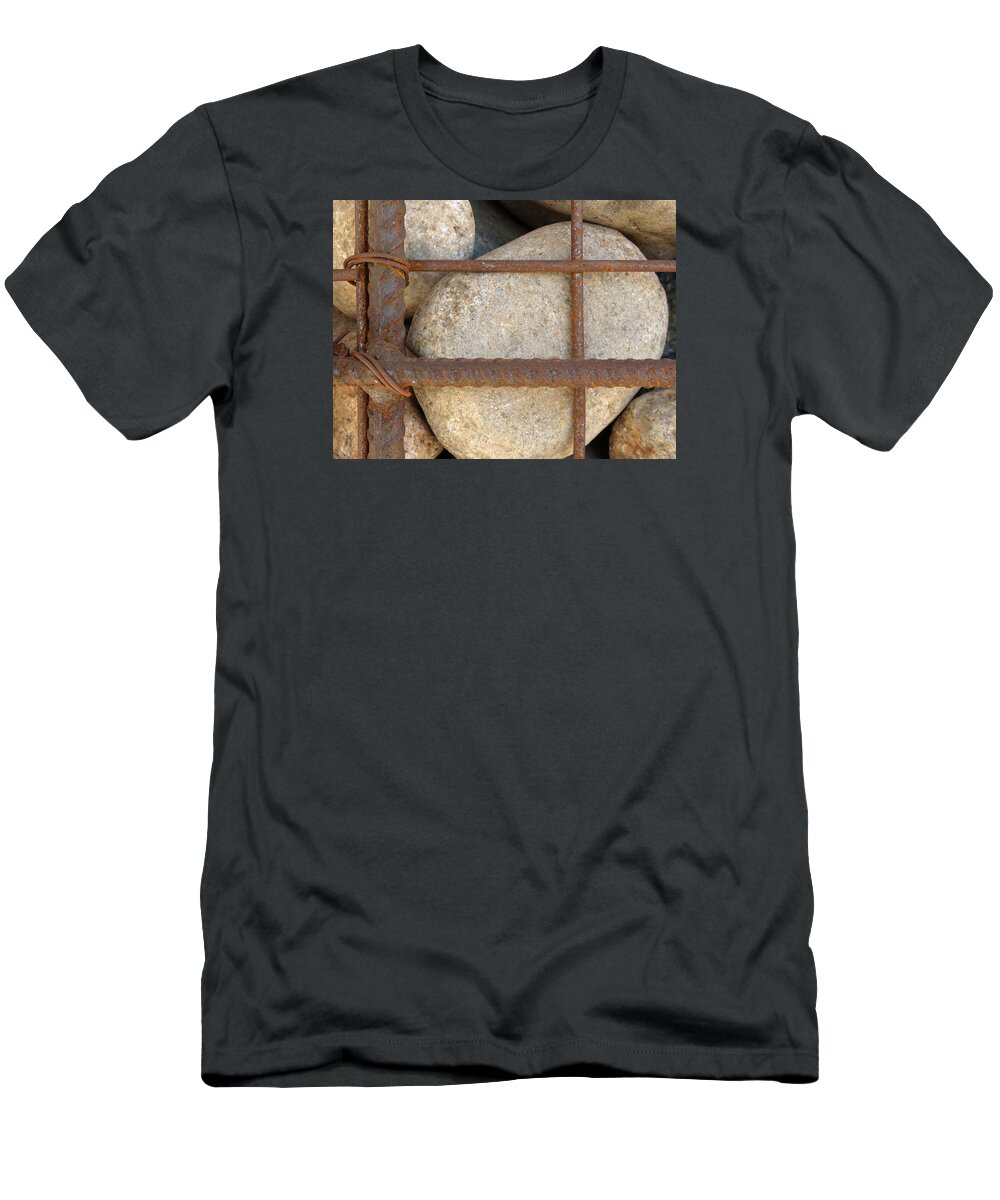 Metal T-Shirt featuring the photograph Rebar and Rocks by Laurel Powell