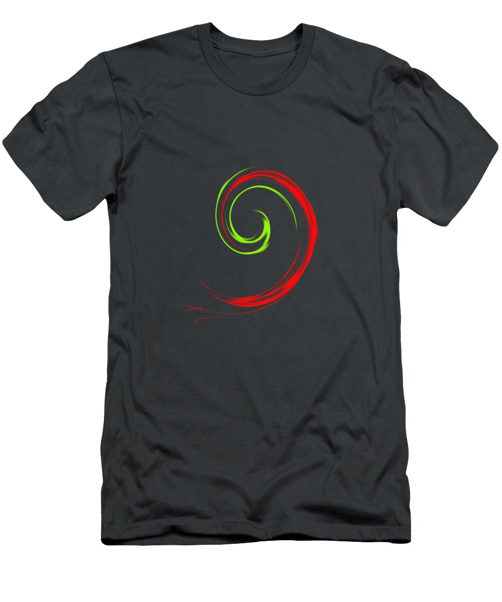 Design T-Shirt featuring the digital art Red and Green by Cathy Harper