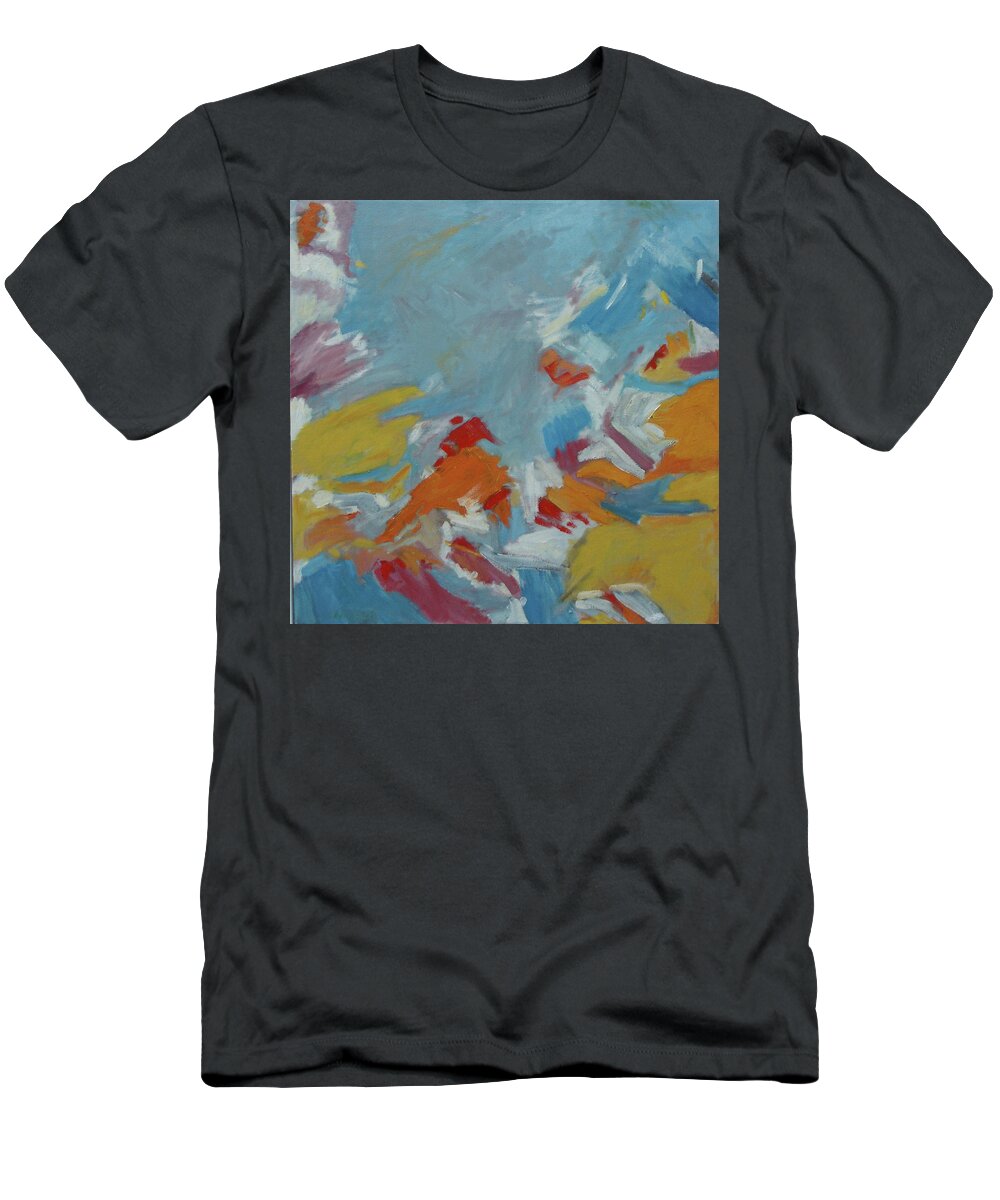 Abstract T-Shirt featuring the painting Red Bird by Stan Chraminski