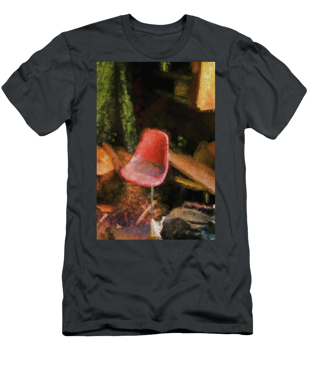 East Dover Vermont T-Shirt featuring the photograph Red Chair by Tom Singleton