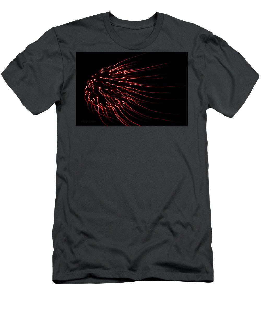 Home T-Shirt featuring the photograph Red Firework by Chris Berry
