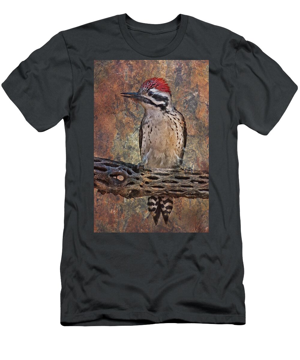 Woodpecker T-Shirt featuring the photograph Red Head by Barbara Manis