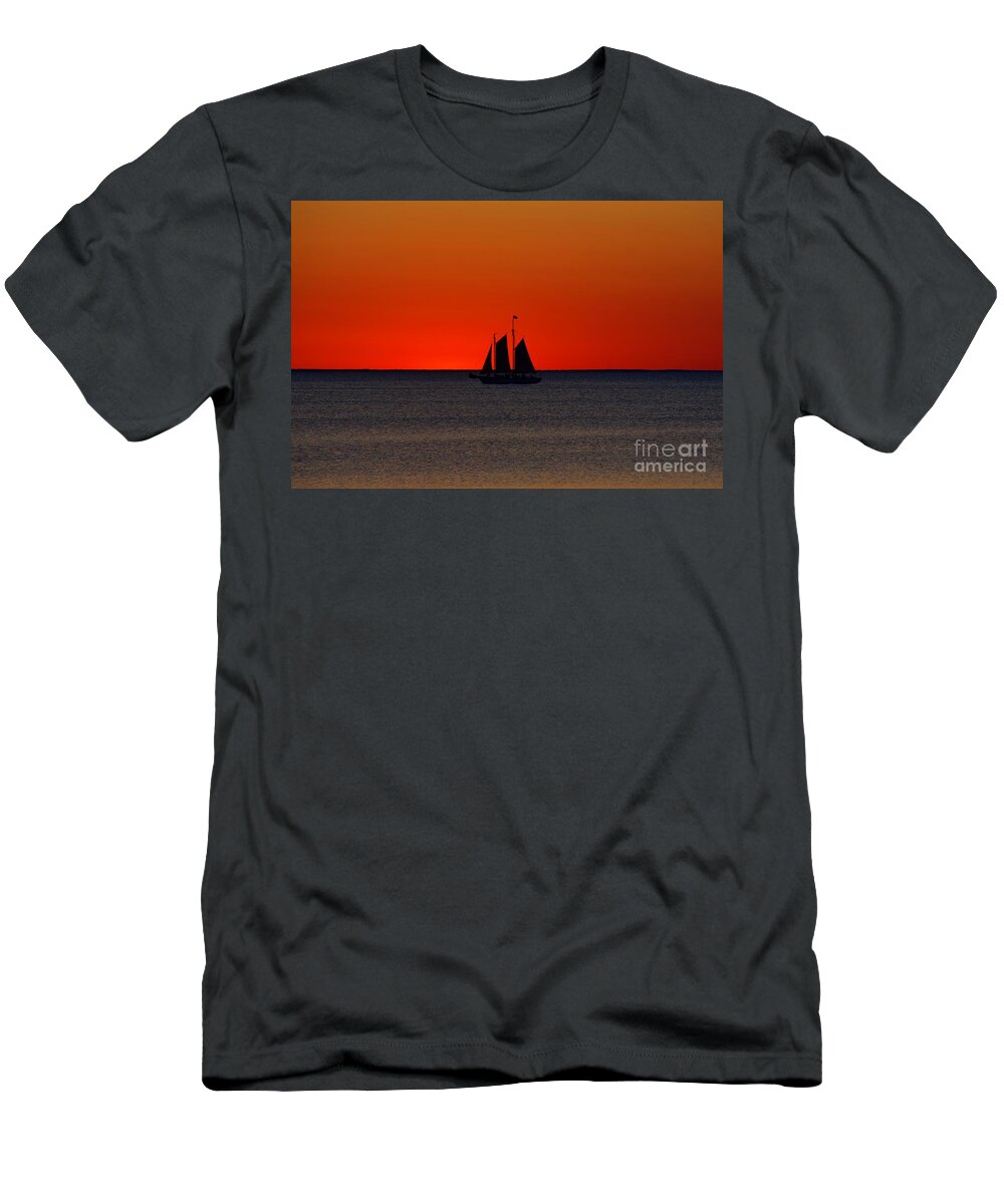 Red T-Shirt featuring the photograph Red Skies by John Fabina