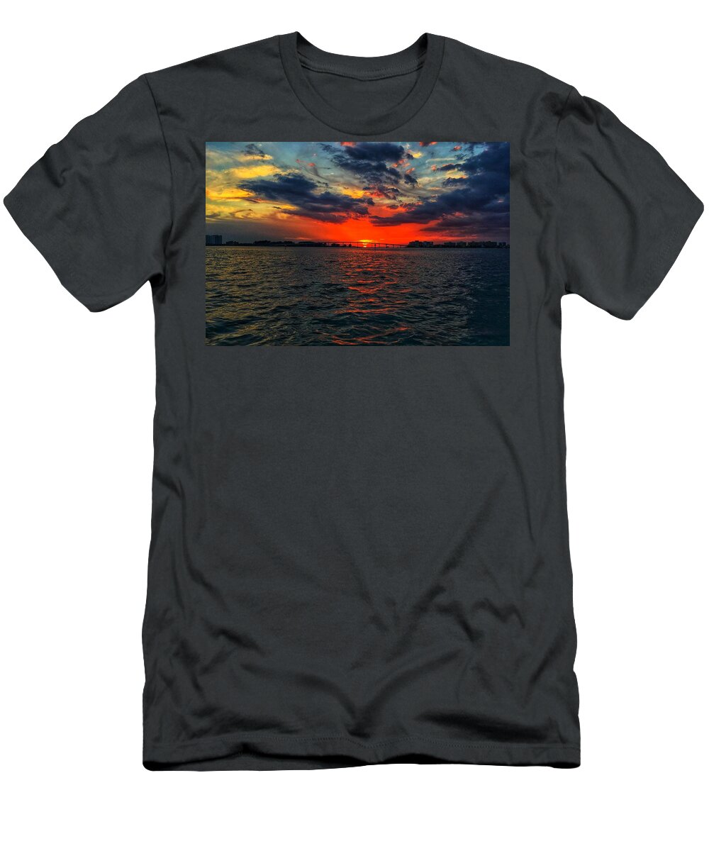 Sunset T-Shirt featuring the photograph Red Sky by Joseph Caban