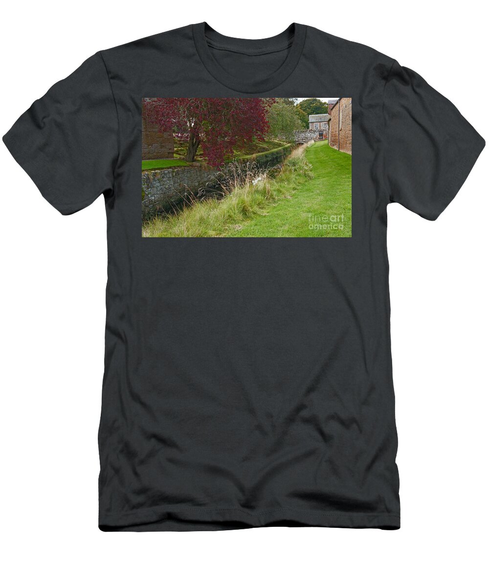 Red Tree T-Shirt featuring the photograph Red Tree at the old water duct by Elena Perelman