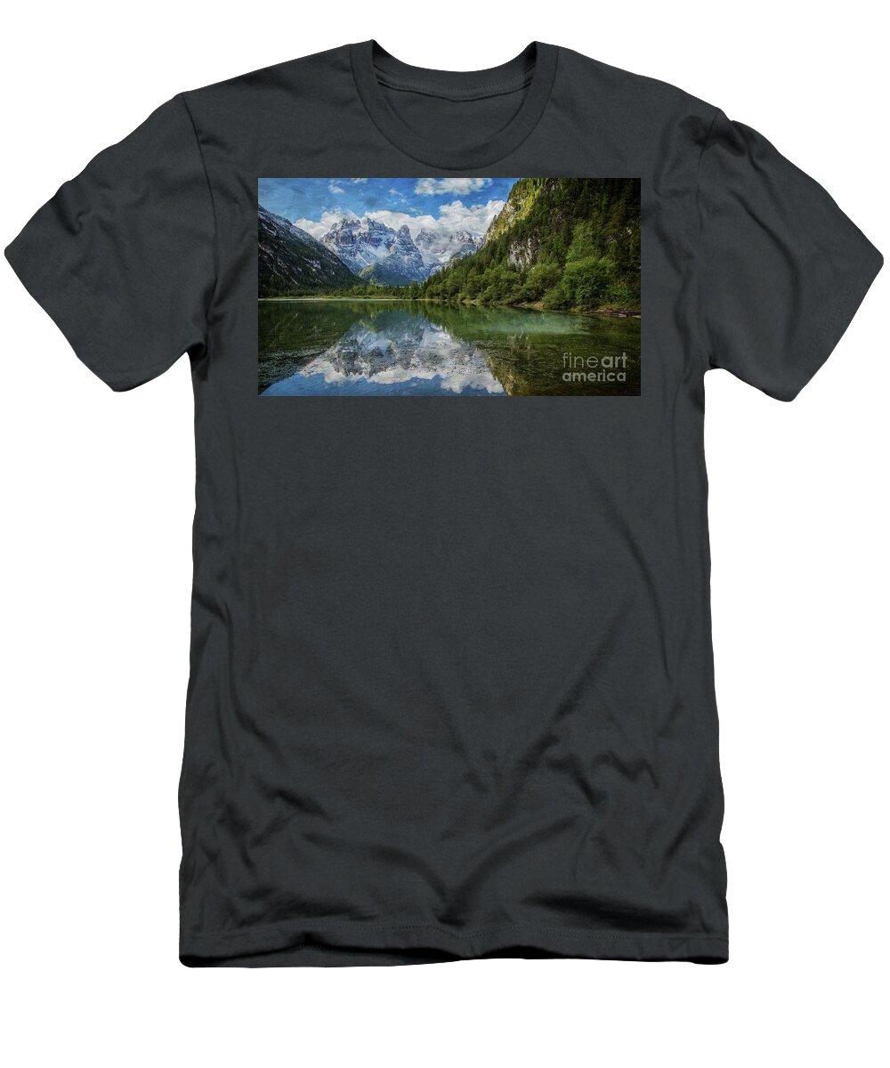 Lago Di Lando T-Shirt featuring the photograph Reflections by Eva Lechner