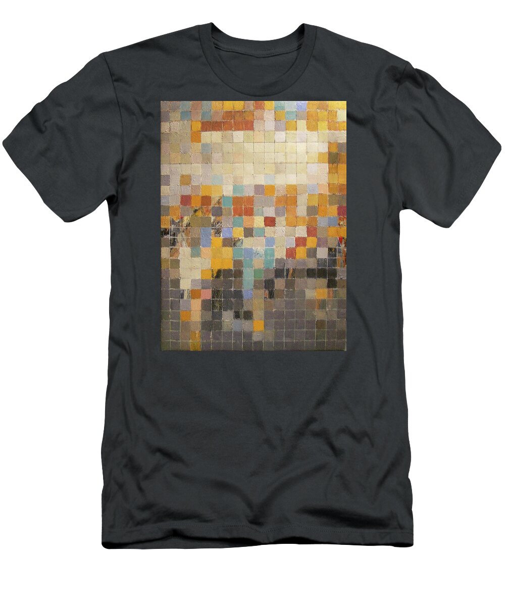 Abstract T-Shirt featuring the painting Reflections Grid by Stan Chraminski