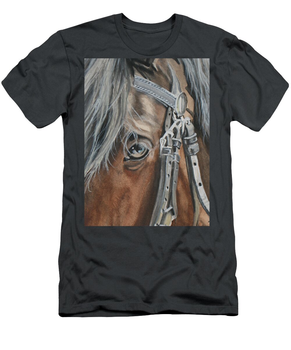 Horse T-Shirt featuring the painting Reflections by Patricia Brandt