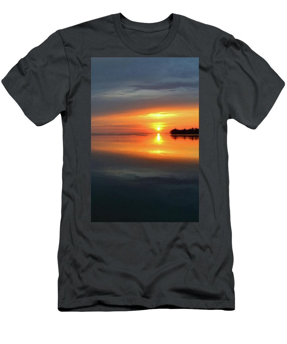 Abstract T-Shirt featuring the digital art Reflective Waters Two by Lyle Crump