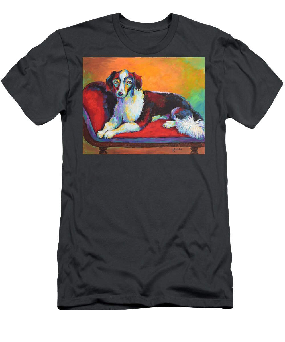 Pet T-Shirt featuring the painting Regal Puppy by Jyotika Shroff