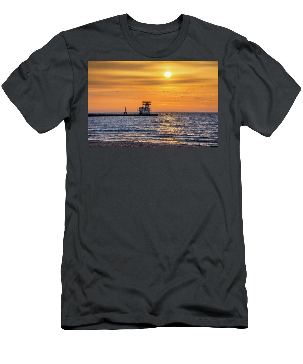 Lighthouse T-Shirt featuring the photograph Rehabilitation Rising by Bill Pevlor