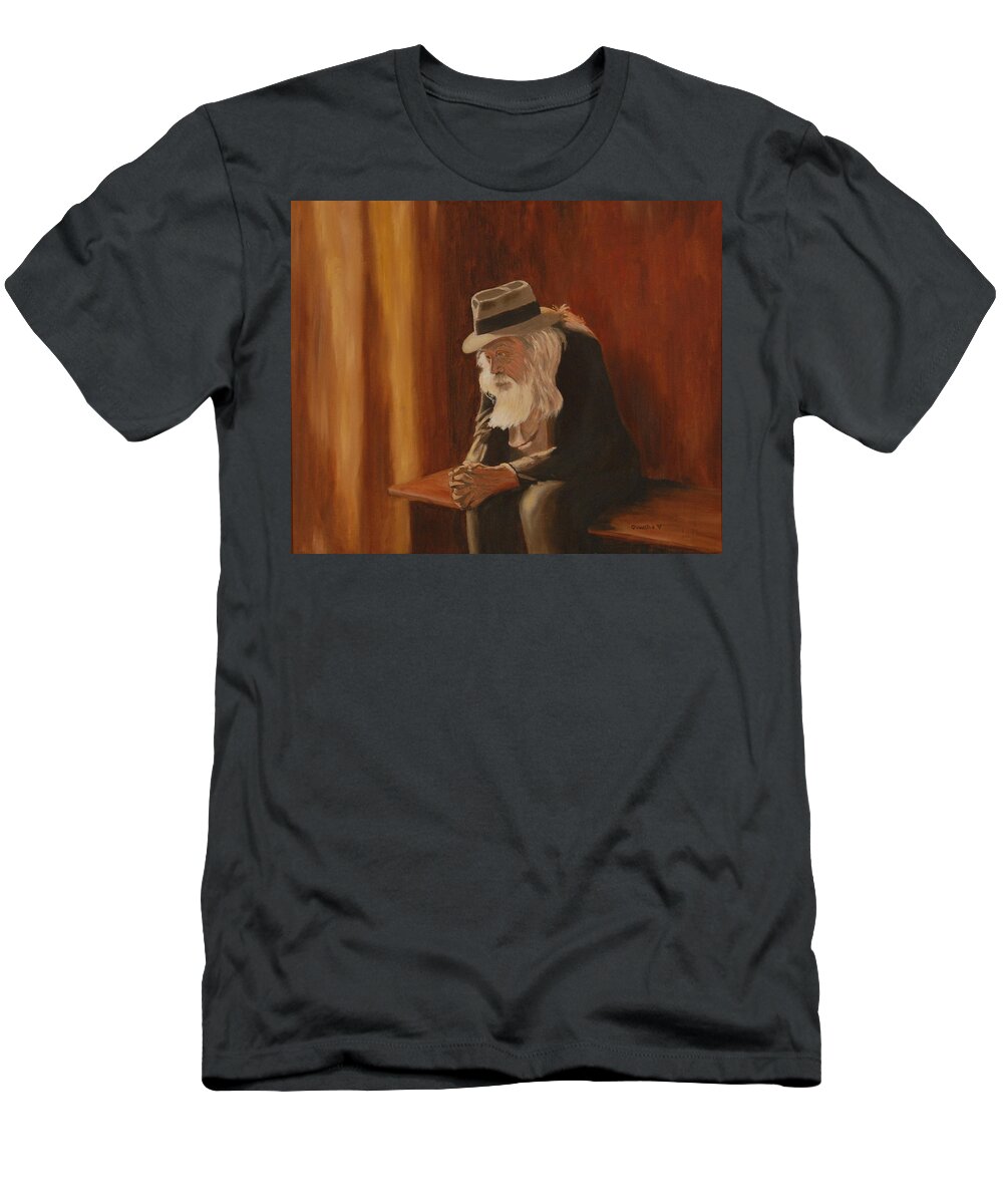 Man T-Shirt featuring the painting Remembrance by Quwatha Valentine
