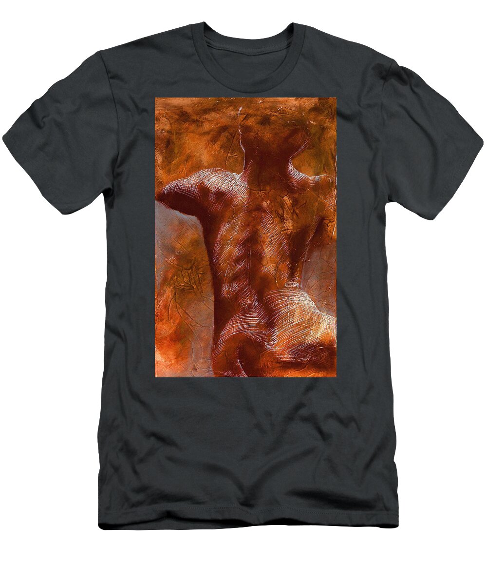 Nude T-Shirt featuring the painting Renaissance III by Richard Hoedl