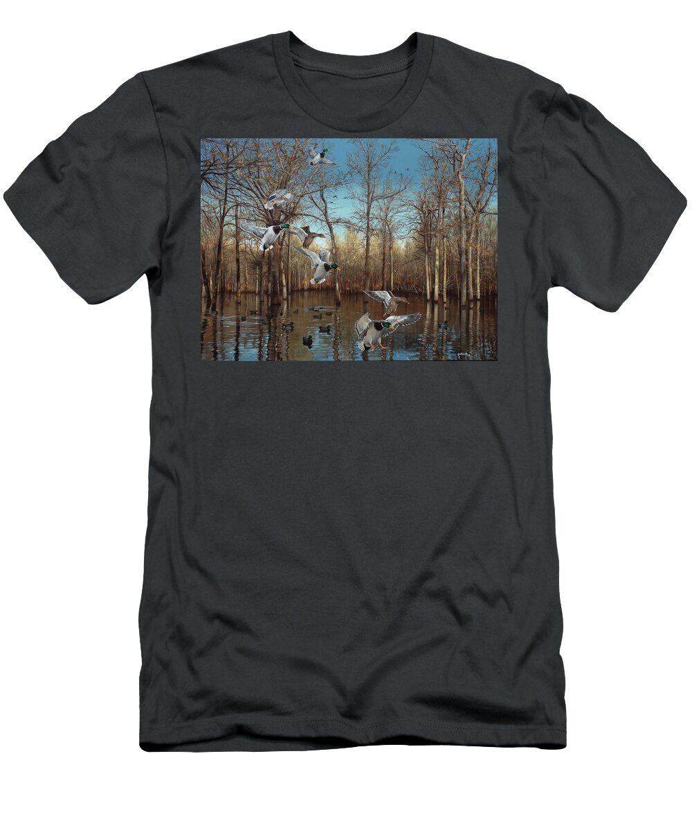 Landscape T-Shirt featuring the painting Reydel Hole by Glenn Pollard