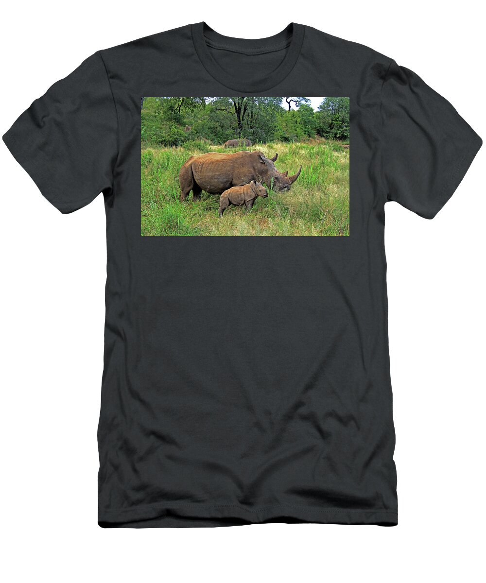 Rhinoceros T-Shirt featuring the photograph Rhinoceros by Richard Krebs