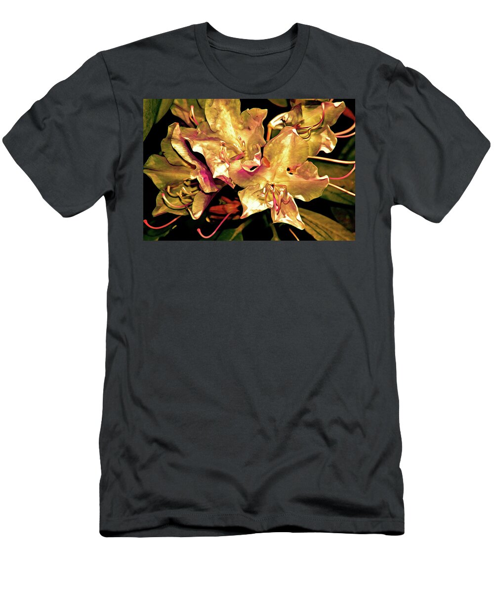 Flowing T-Shirt featuring the digital art Rhododendron Glory 11 by Lynda Lehmann