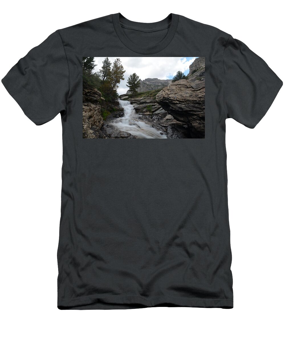 Elko Nevada Landscape Photography T-Shirt featuring the photograph Right Fork Waterfall by Jenessa Rahn