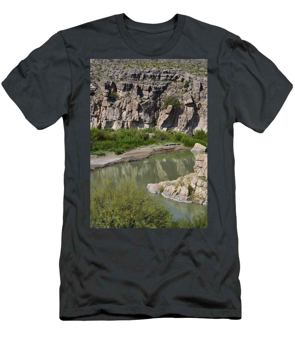 Mexico T-Shirt featuring the photograph Rio Grand River from Boufquillas by Nadalyn Larsen