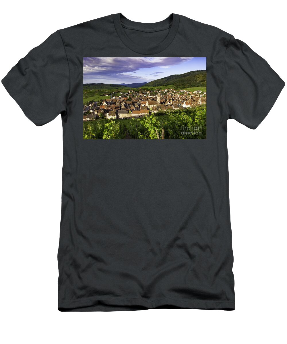 Alsace T-Shirt featuring the photograph Riquewihr Morning by Brian Jannsen