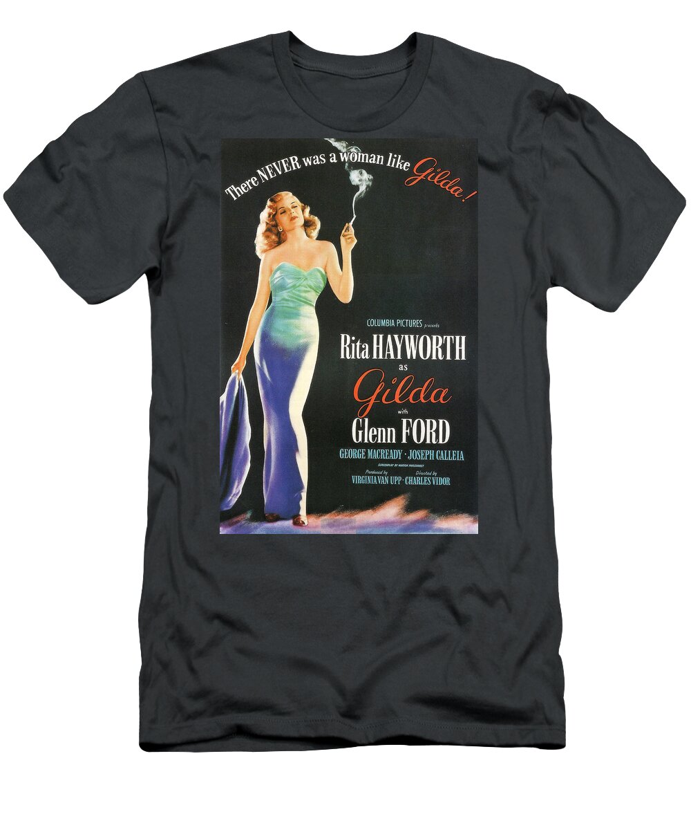 Gilda T-Shirt featuring the photograph Rita Hayworth as Gilda by Georgia Fowler