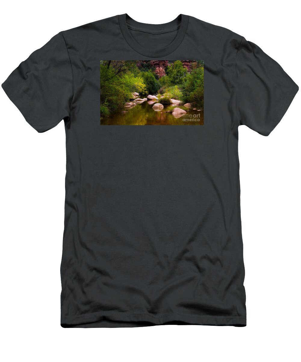 Landscape T-Shirt featuring the photograph River and Red Rock by Amy Sorvillo