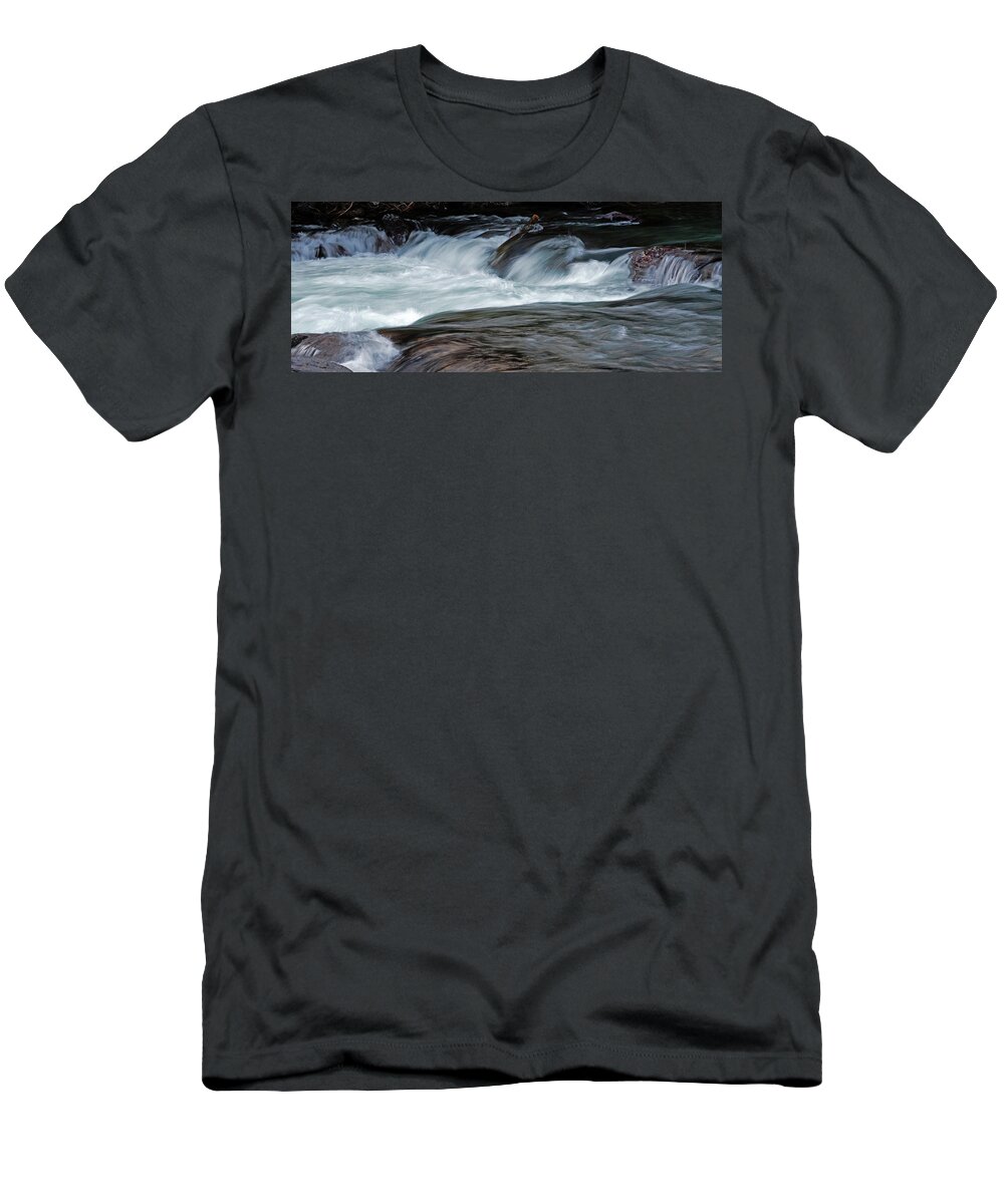 River T-Shirt featuring the photograph River Rapids by Whispering Peaks Photography