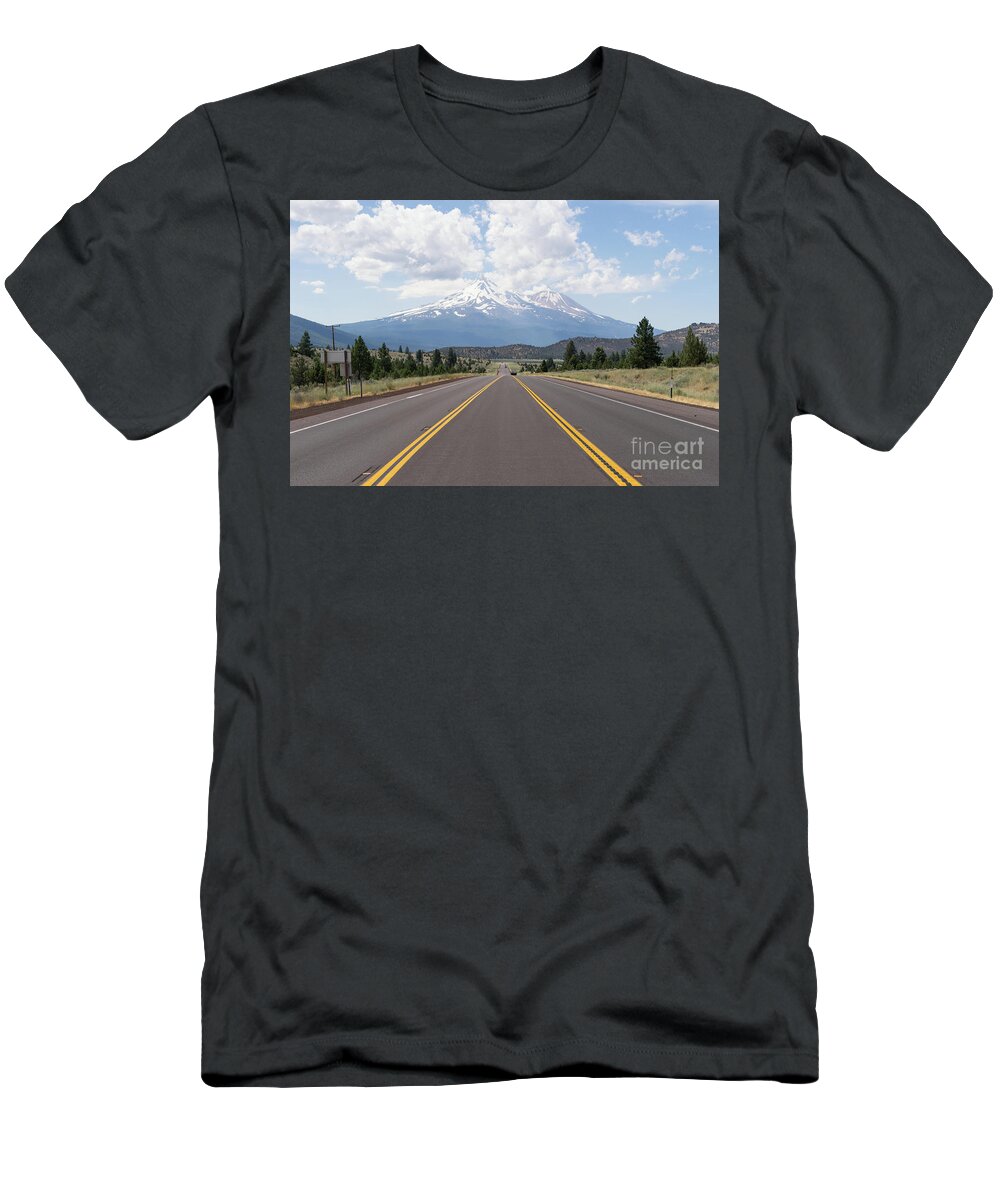 Wingsdomain T-Shirt featuring the photograph Road To Mt Shasta California DSC5048 by Wingsdomain Art and Photography