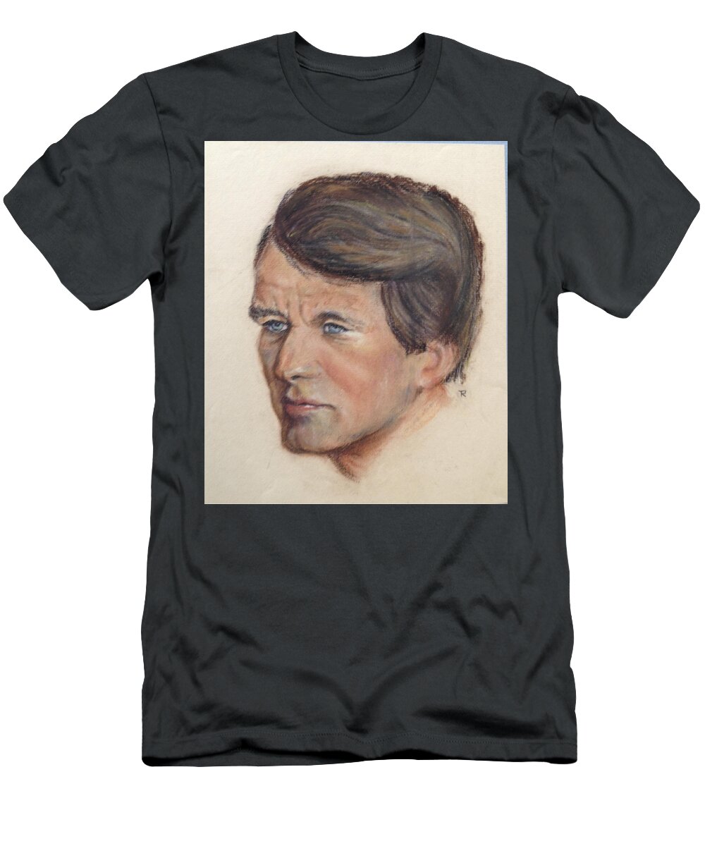 Portrait T-Shirt featuring the painting Robert Kennedy by Anthony Ross