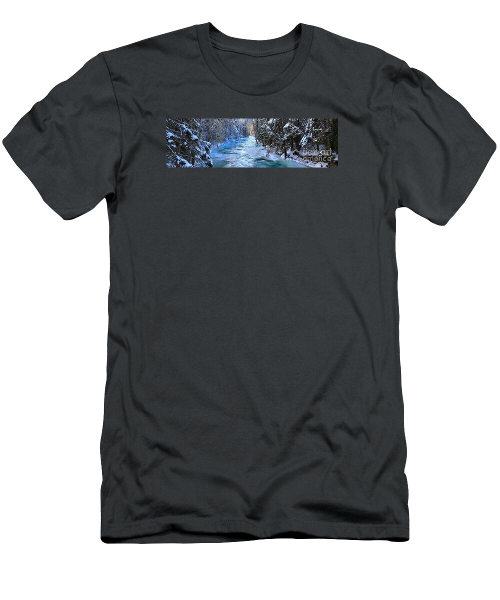 Robson River T-Shirt featuring the photograph Robson River Winter Spectacular by Adam Jewell
