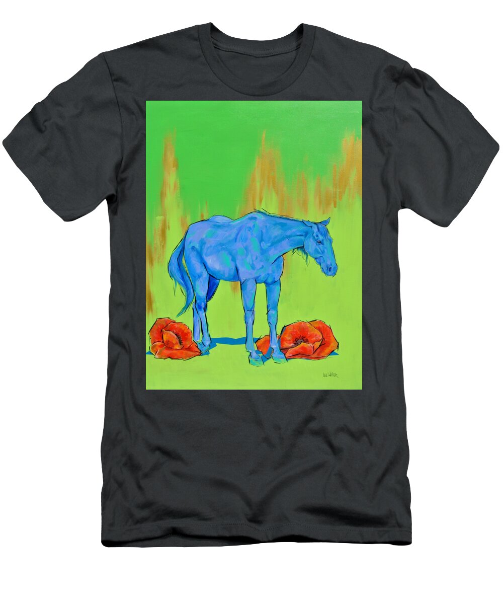 Horse T-Shirt featuring the painting Rocinante 1 by Lee Walker
