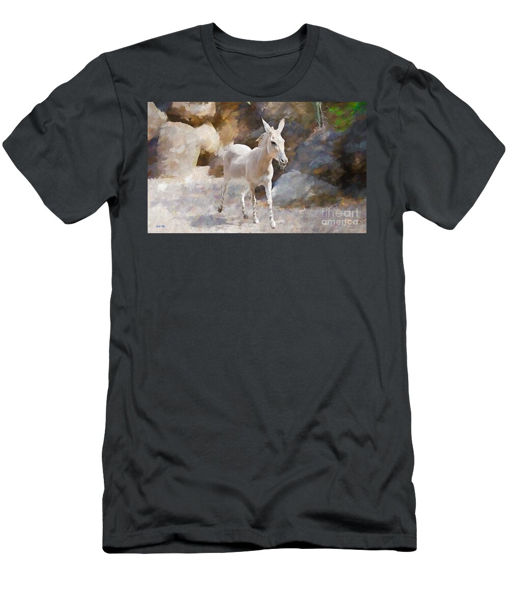 Animals T-Shirt featuring the painting Rock and Romp by Judy Kay