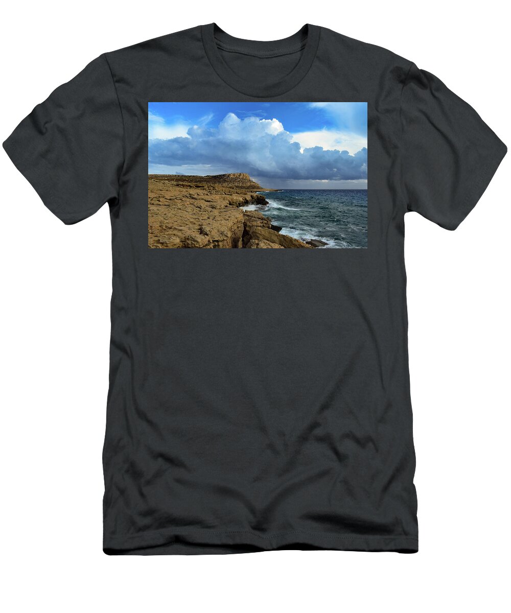 Rocky T-Shirt featuring the photograph Rocky Shores by Movie Poster Prints