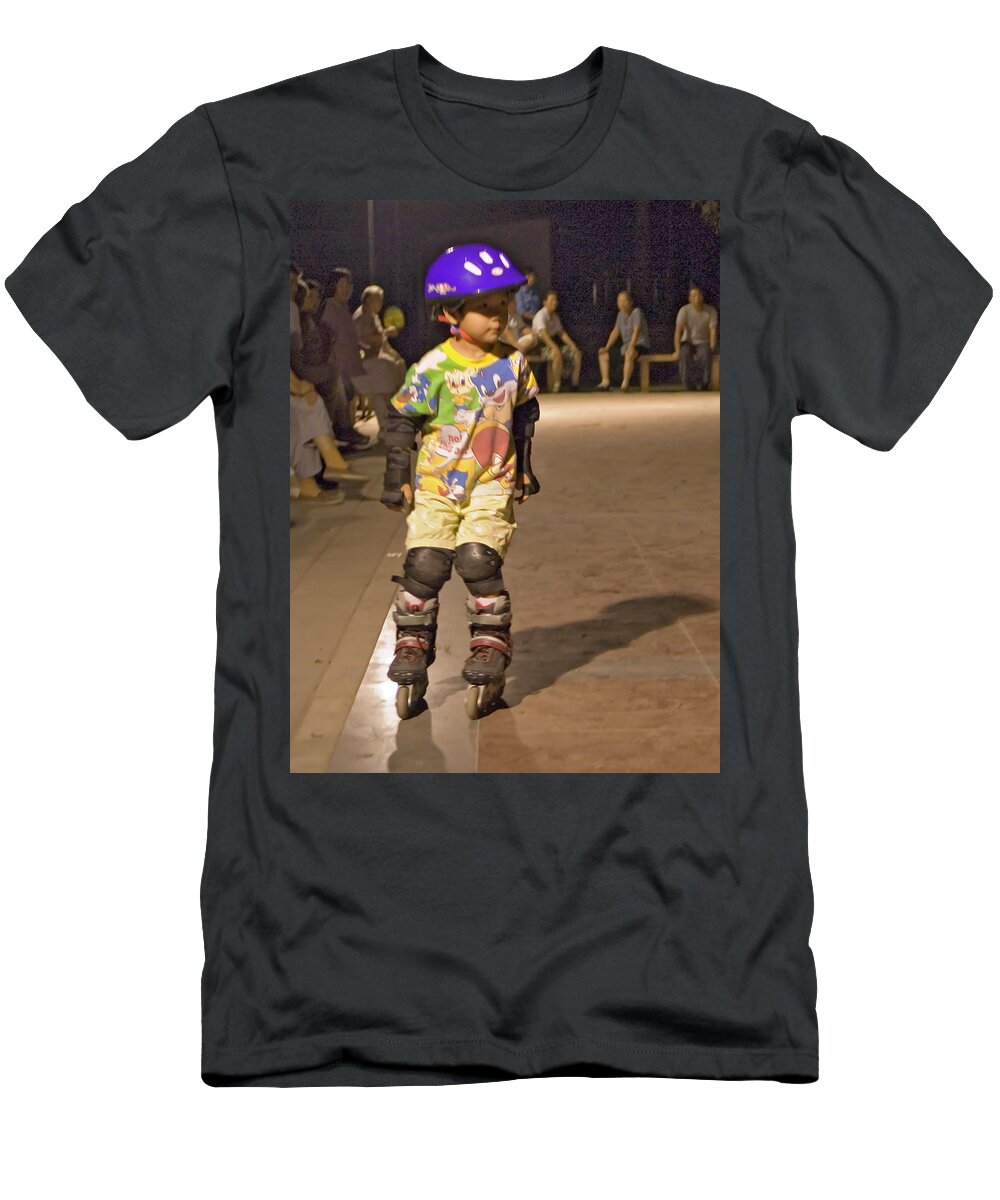  T-Shirt featuring the photograph Roller Blader by R Thomas Berner