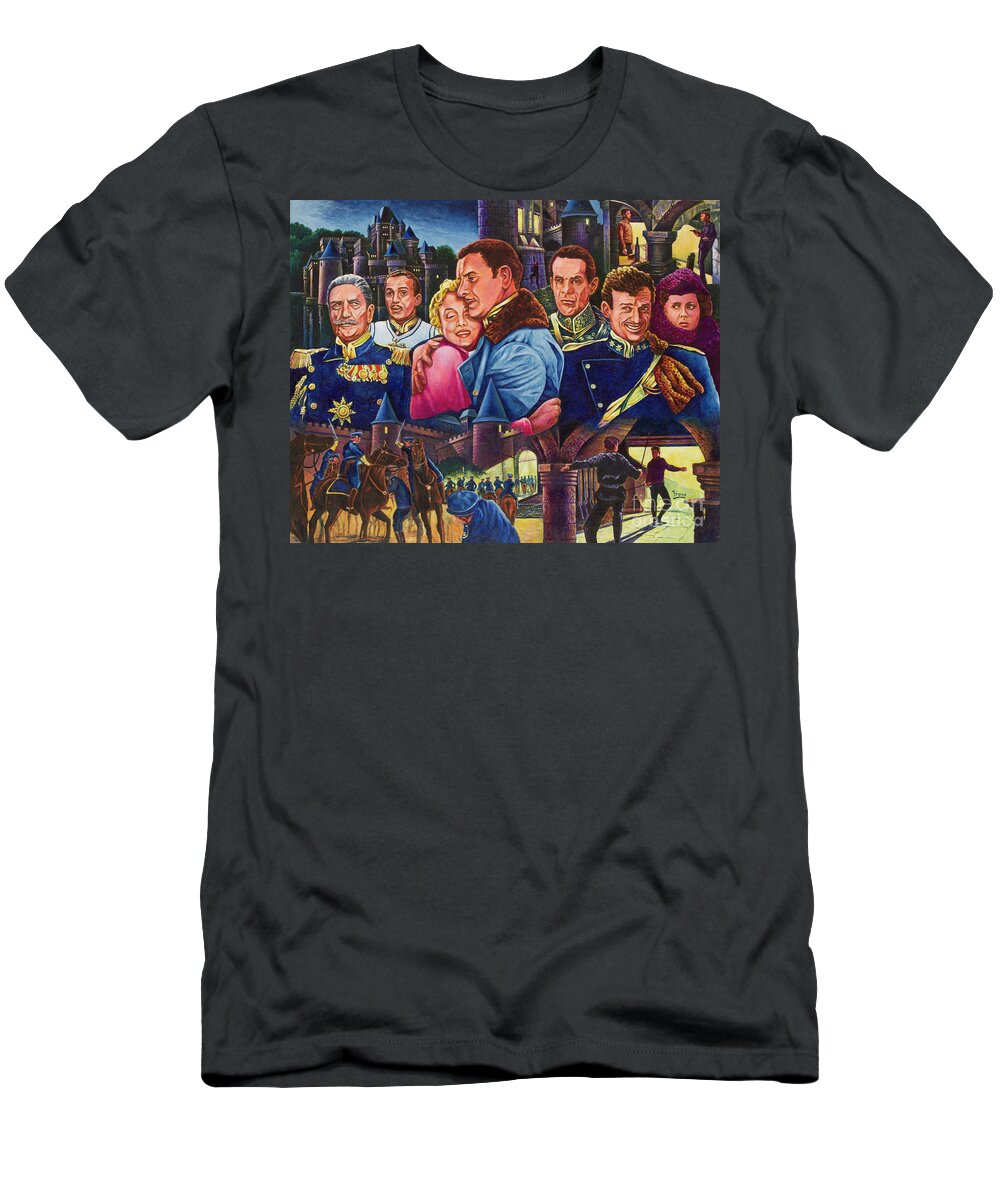 1937 Movies T-Shirt featuring the painting Ronald and Madeleine by Michael Frank