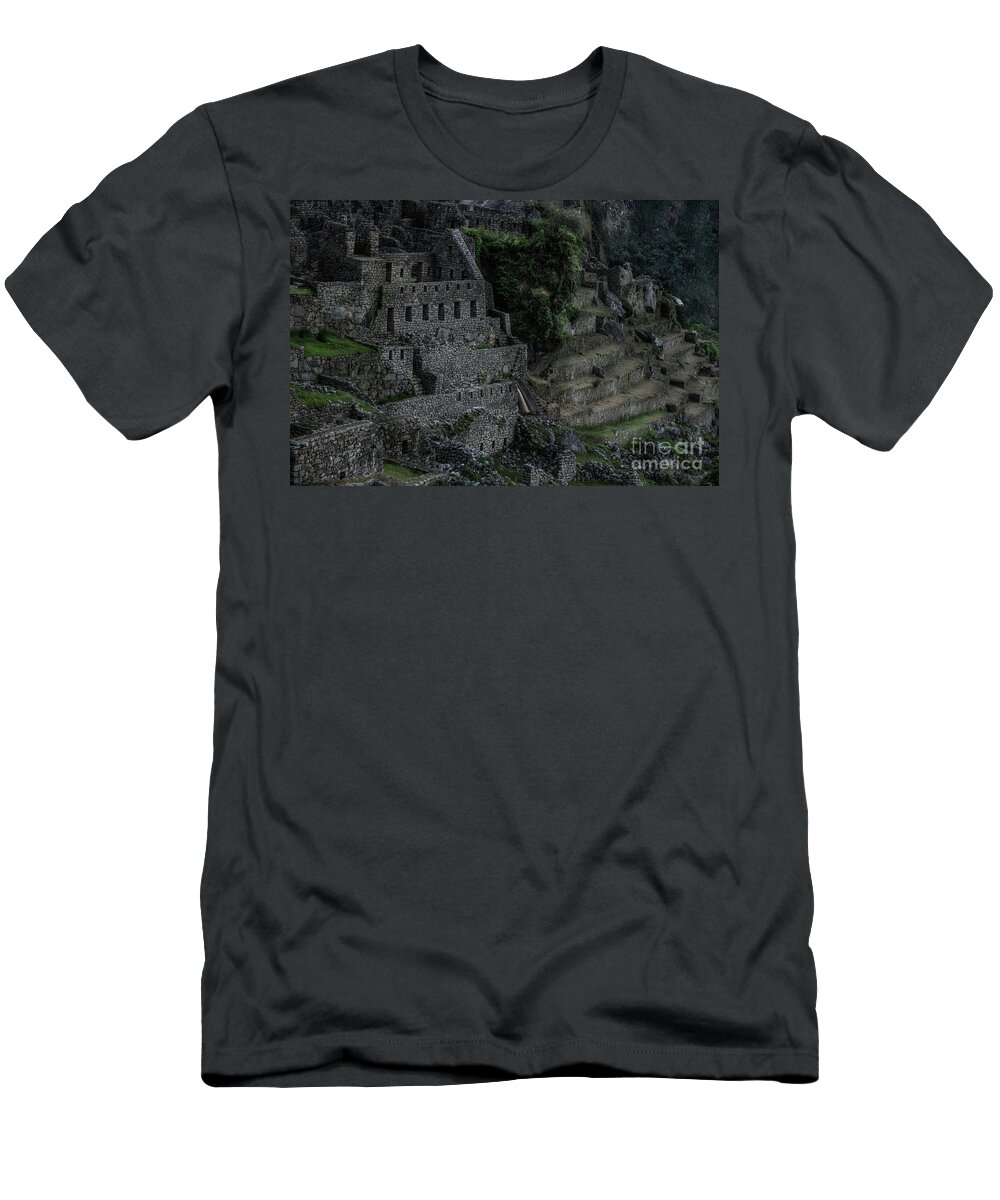 Rooms To Let Inca Style T-Shirt featuring the digital art Rooms to Let Inca Style by William Fields