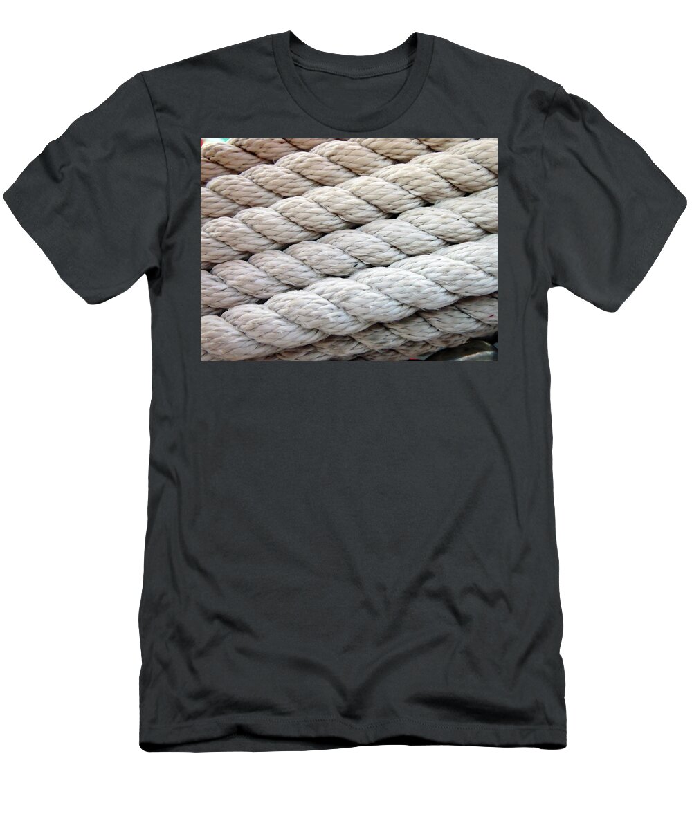Rope T-Shirt featuring the photograph Rope Strands by Ted Keller