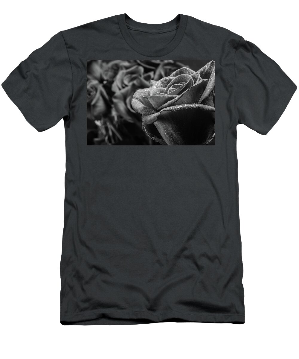 Rose T-Shirt featuring the photograph Roses in Black and White by Tammy Ray