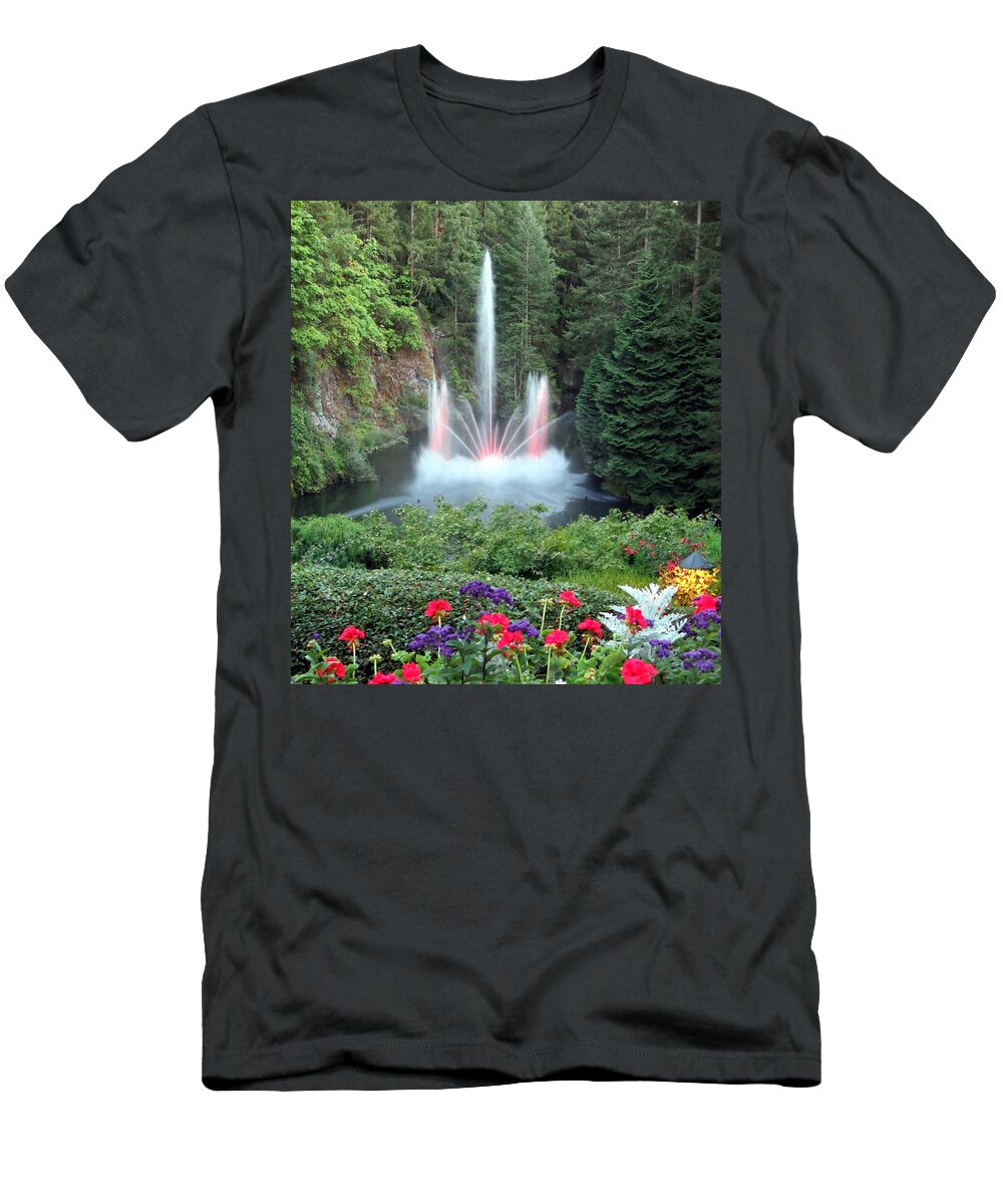 Fountain T-Shirt featuring the photograph Ross Fountain by Betty Buller Whitehead
