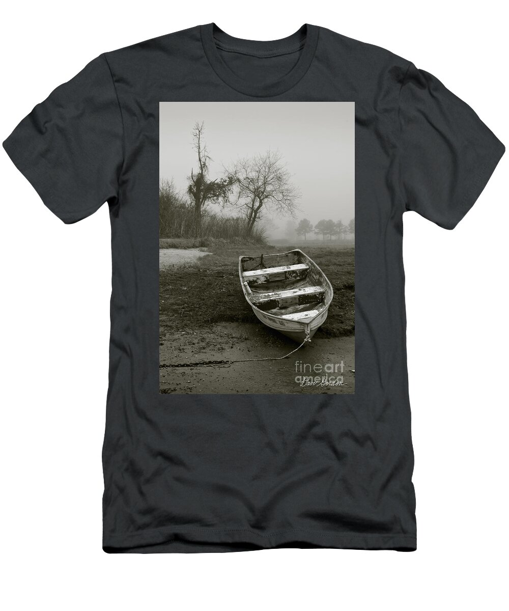 Rowboat T-Shirt featuring the photograph Row Boat and Low Tide by David Gordon