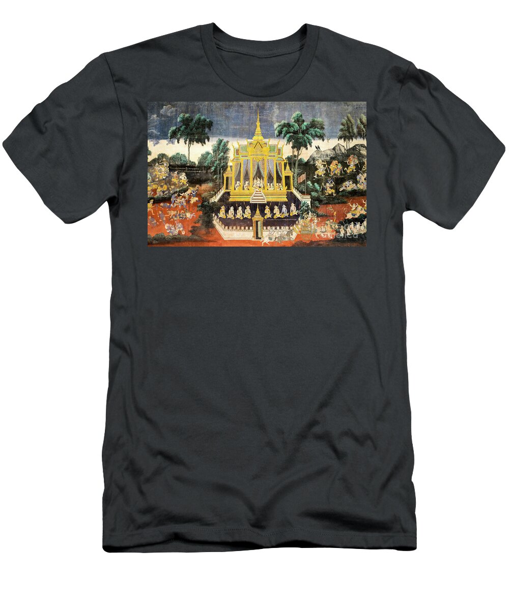 Cambodia T-Shirt featuring the photograph Royal Palace Ramayana 10 by Rick Piper Photography