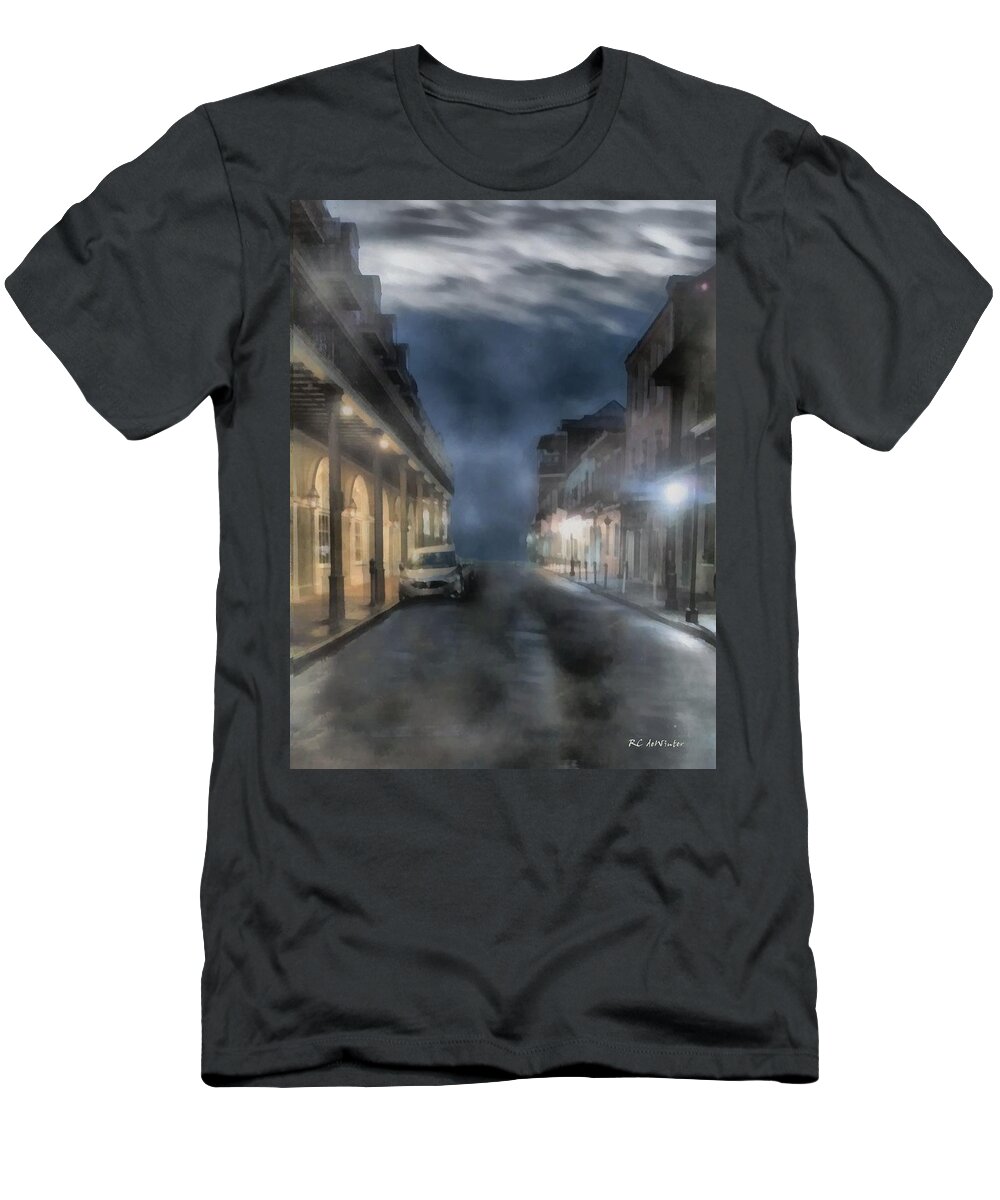 Landscape T-Shirt featuring the painting Rue Brumeuse by RC DeWinter