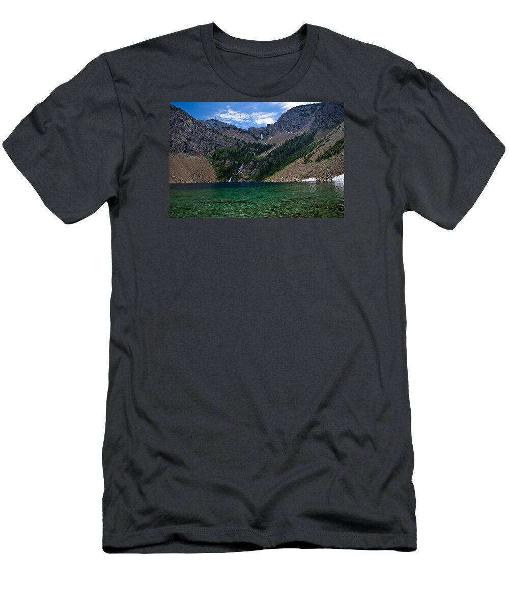 Mountain T-Shirt featuring the photograph Rumble Lake by Jedediah Hohf