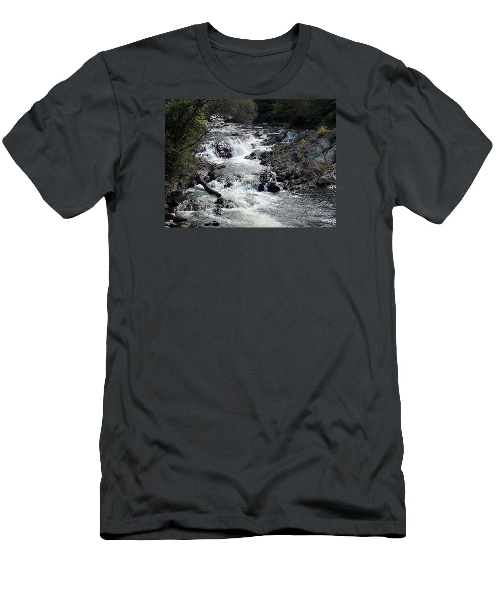 Johnson T-Shirt featuring the photograph Rushing Water by Catherine Gagne