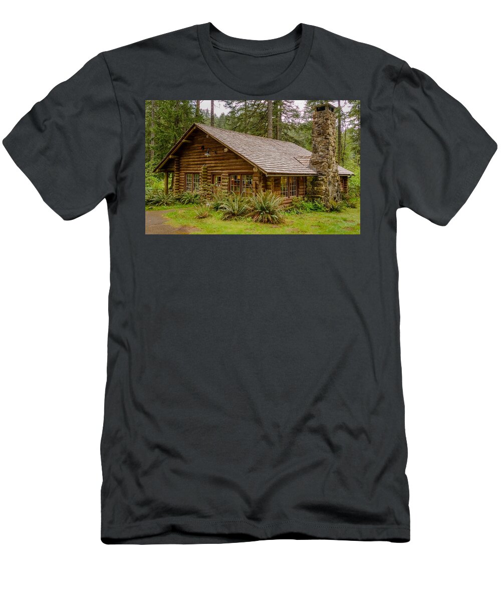 Cabin T-Shirt featuring the photograph Rustic Cabin by Jerry Cahill