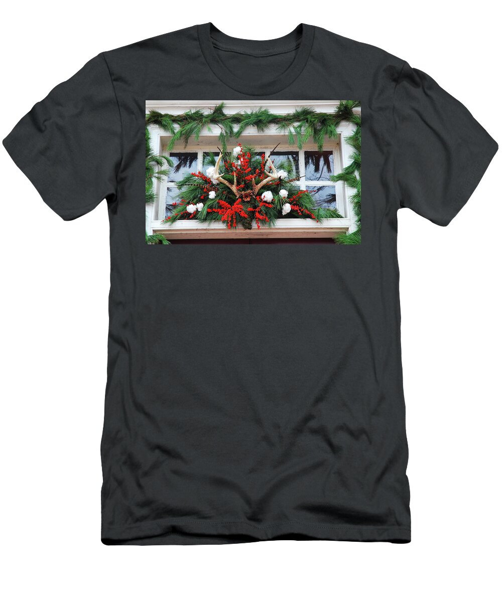Colonial T-Shirt featuring the photograph Rustic Christmas by James Kirkikis