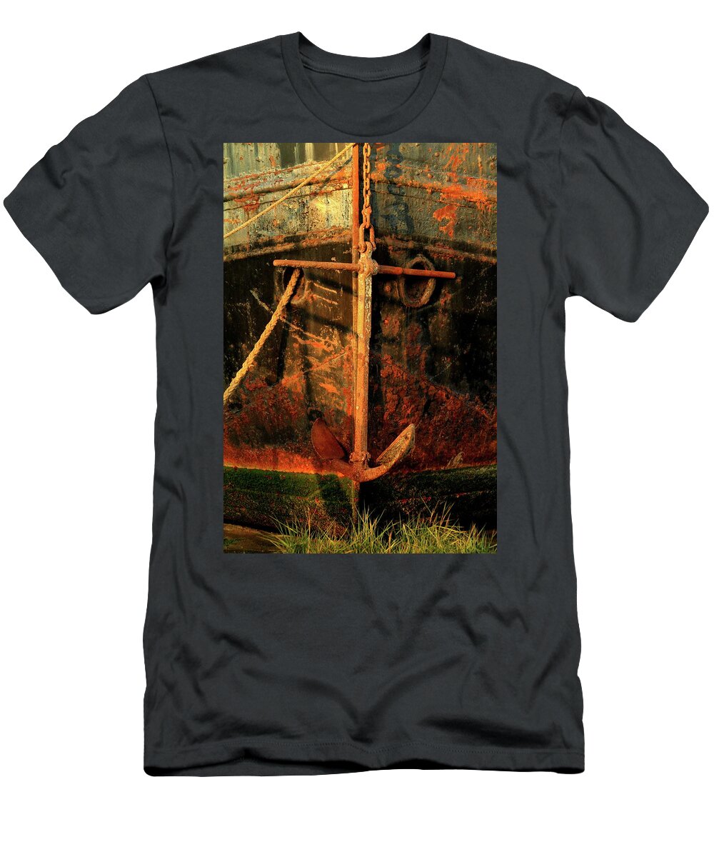 Rusting Anchor Boat Water T-Shirt featuring the photograph Rusting Anchor by Ian Sanders