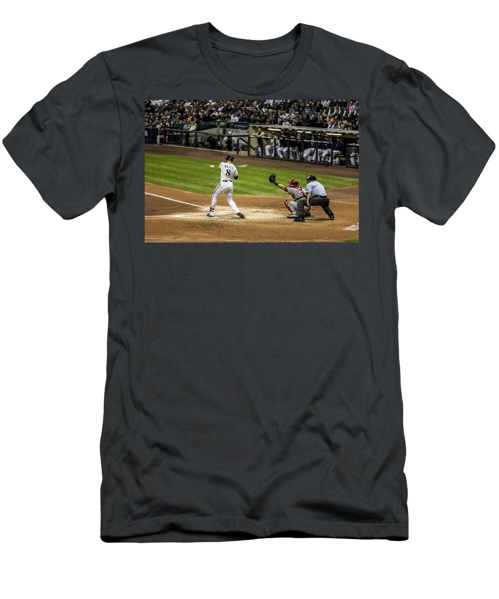 Cj Schmit T-Shirt featuring the photograph Ryan Braun by CJ Schmit